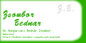 zsombor bednar business card