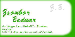 zsombor bednar business card